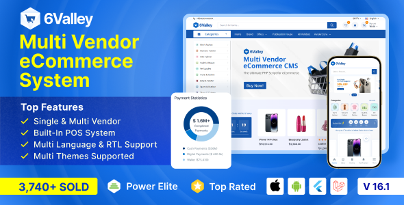 6Valley Multi-Vendor eCommerce CMS